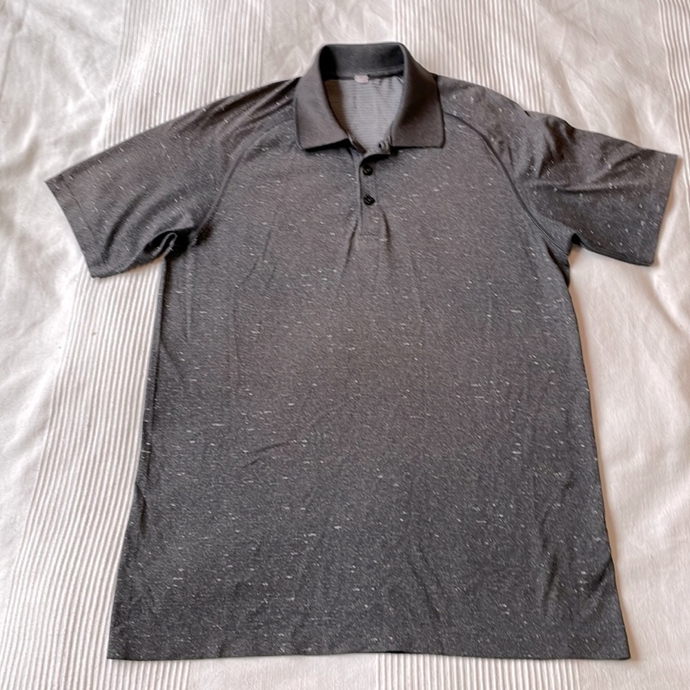 Lululemon Charcoal Gray Polo Shirt Size Medium